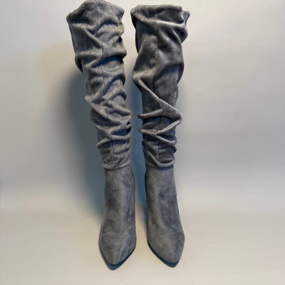 Charlotte Russe Wink Below Knee Suede Boots Sz8 - Picture 8 of 8